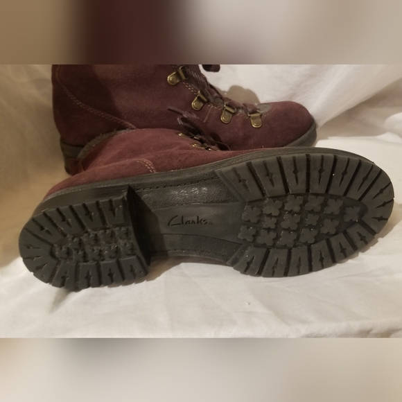 Clarks womens lace up suede leather ankle boot size 7 1/2 - Picture 6 of 13